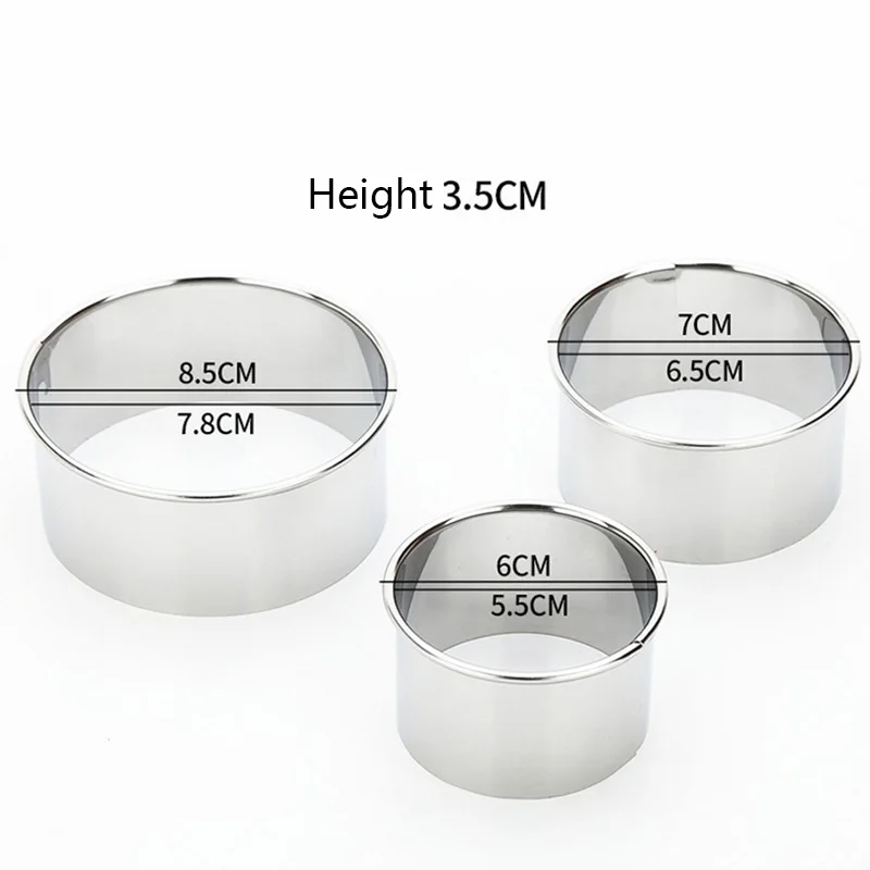 Dumpling Skin Pressure Artifact Household Mold Round Rolling Pin Skin Press Round Cutter Leather Ring Stainless Steel