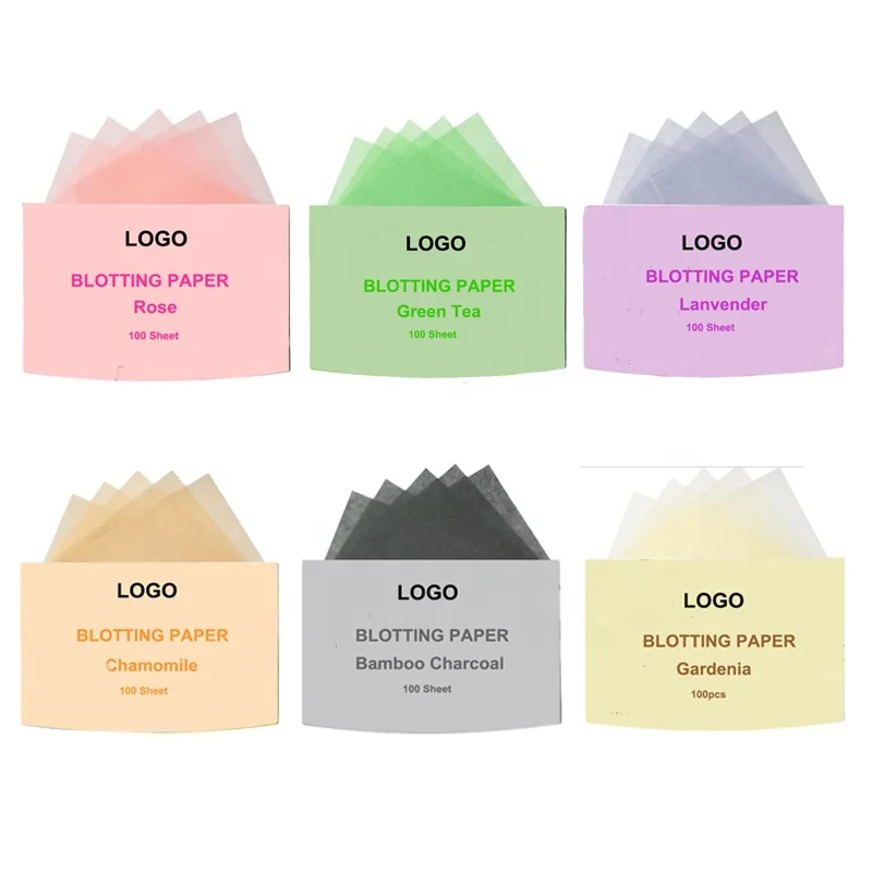 Skin Care Wood Pulp Blotting Paper Oil Absorbing Facial Makeup Sheets for Face Custom Rose