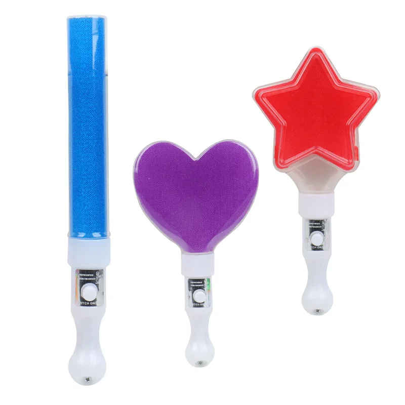 Transparent LED Party supply concert plastic heart shape flashing glow light stick LED light stick
