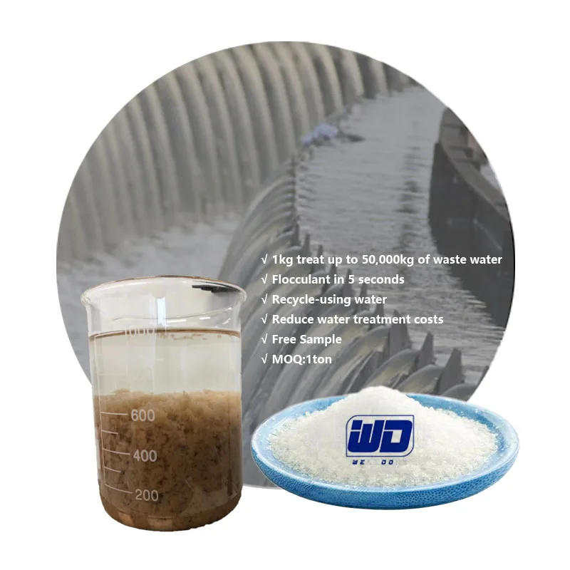 WELLDONE Anionic Polyacrylamide Flopam Flocculant Water Treatment Polyelectrolyte Pam Industry Water Treatment Chemicals
