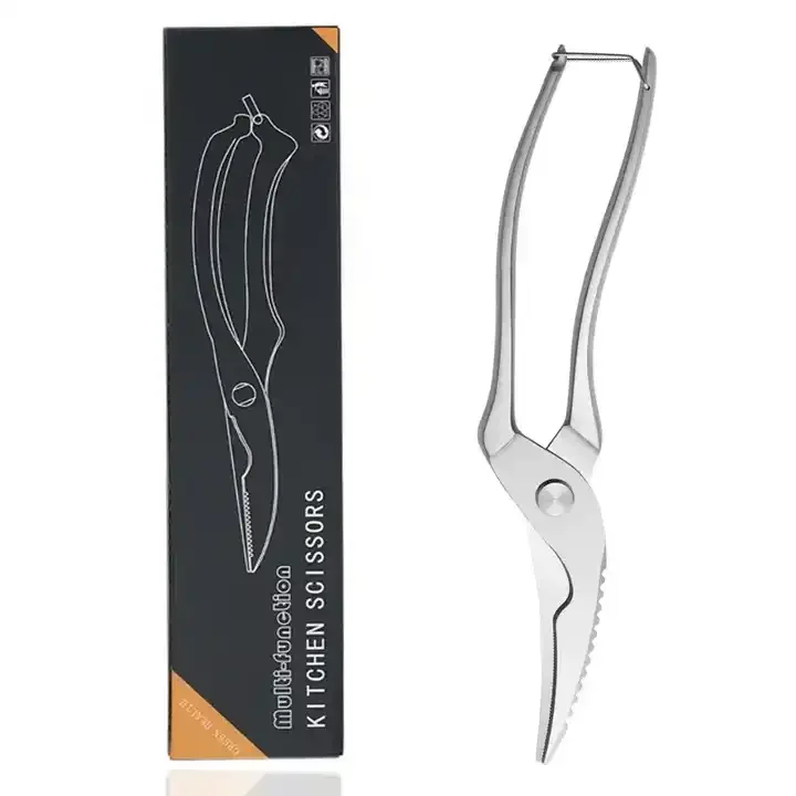 Ultra Sharp Utility Scissors, Stainless Steel Scissors Poultry Shears for Bone, Chicken, Meat, Fish, Turkey,Vegetables