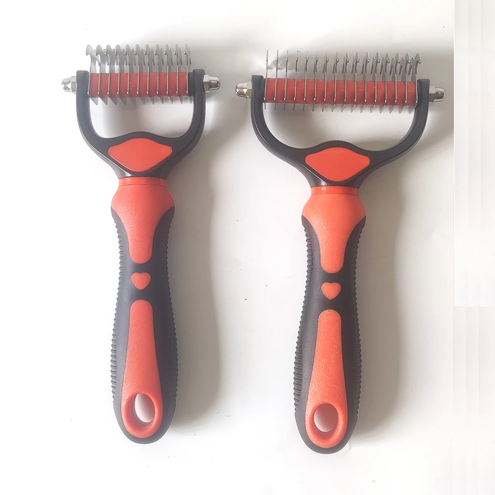 Self Slicker Pet Groom Brush Comb Dog Brush Cat Comb With Self Clean Button With Masaging Bead On Tips