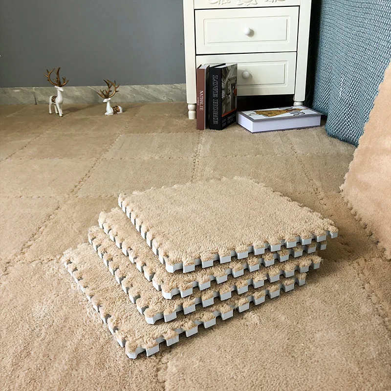 2024 Carpet Floor Rug Plush Foam Mat EVA Baby Crawling Soft Warm Carpet Puzzle Mat Washable Soft Mat