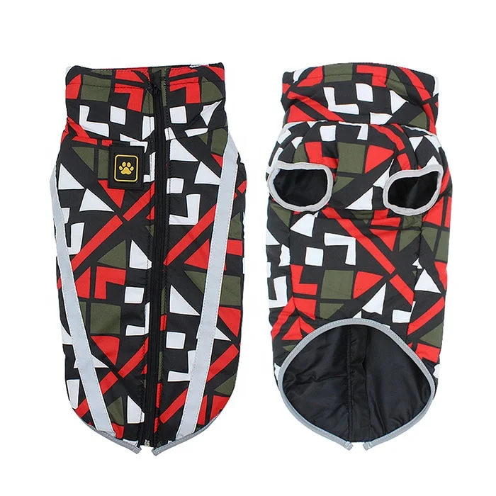 Reflective Dog Winter Coat Sport Vest Jackets Snowsuit Apparel -Small Medium Large Dogs
