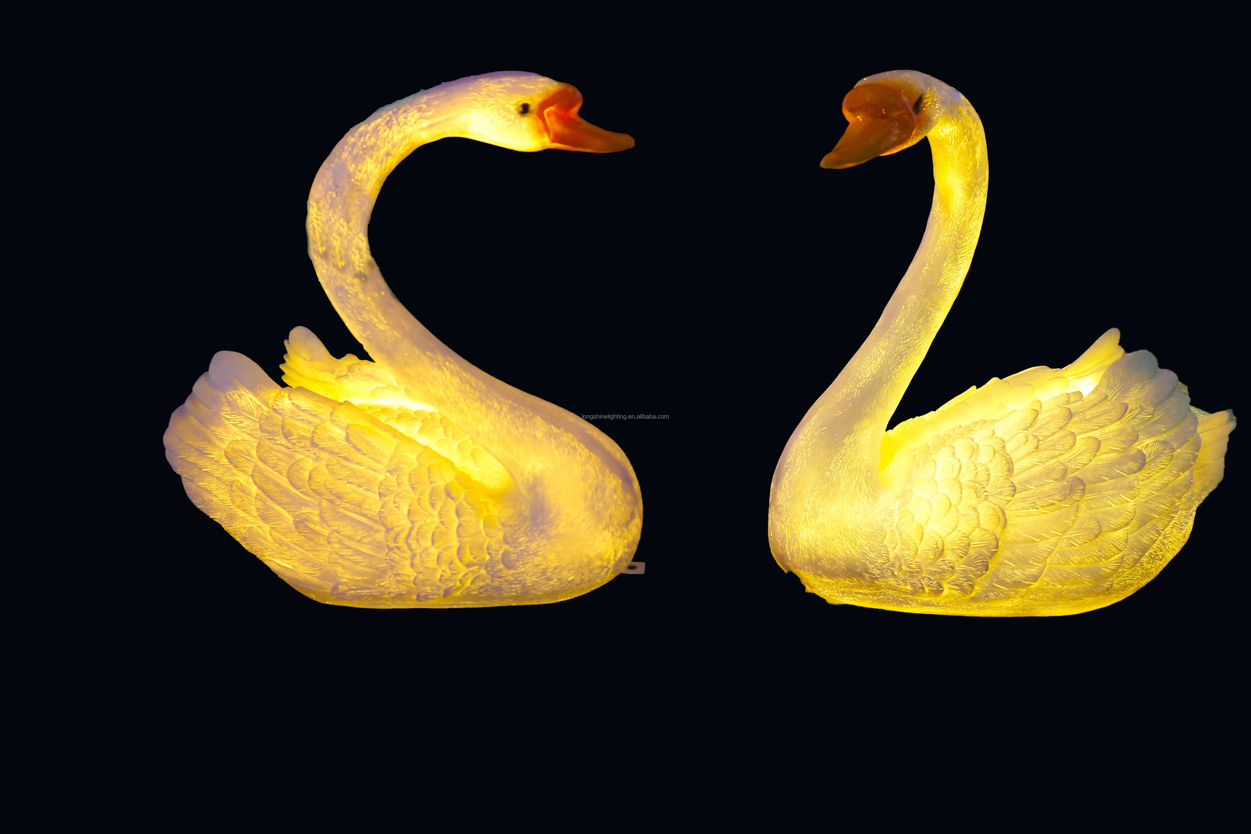 Holiday Lighting Christmas Outdoor 3D Led Bird Fiberglass FRP Decorative Elephant Rabbit Light