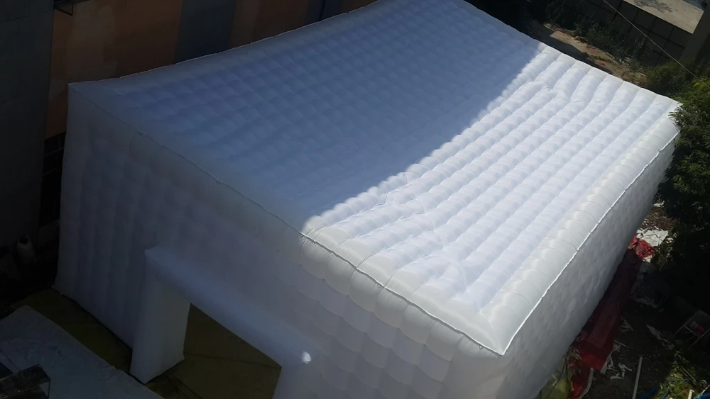 Commercial Event Pvc Portable Backyard Party House Inflatable Night Club LED Disco Light Inflatable Nightclub Cube Tent