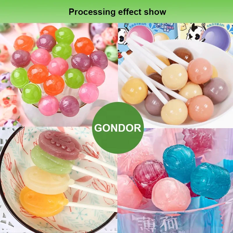 Industrial Manual Candy Hard Round Lollypop Paper Stick Lollipop Make Machine Production Line for Trade