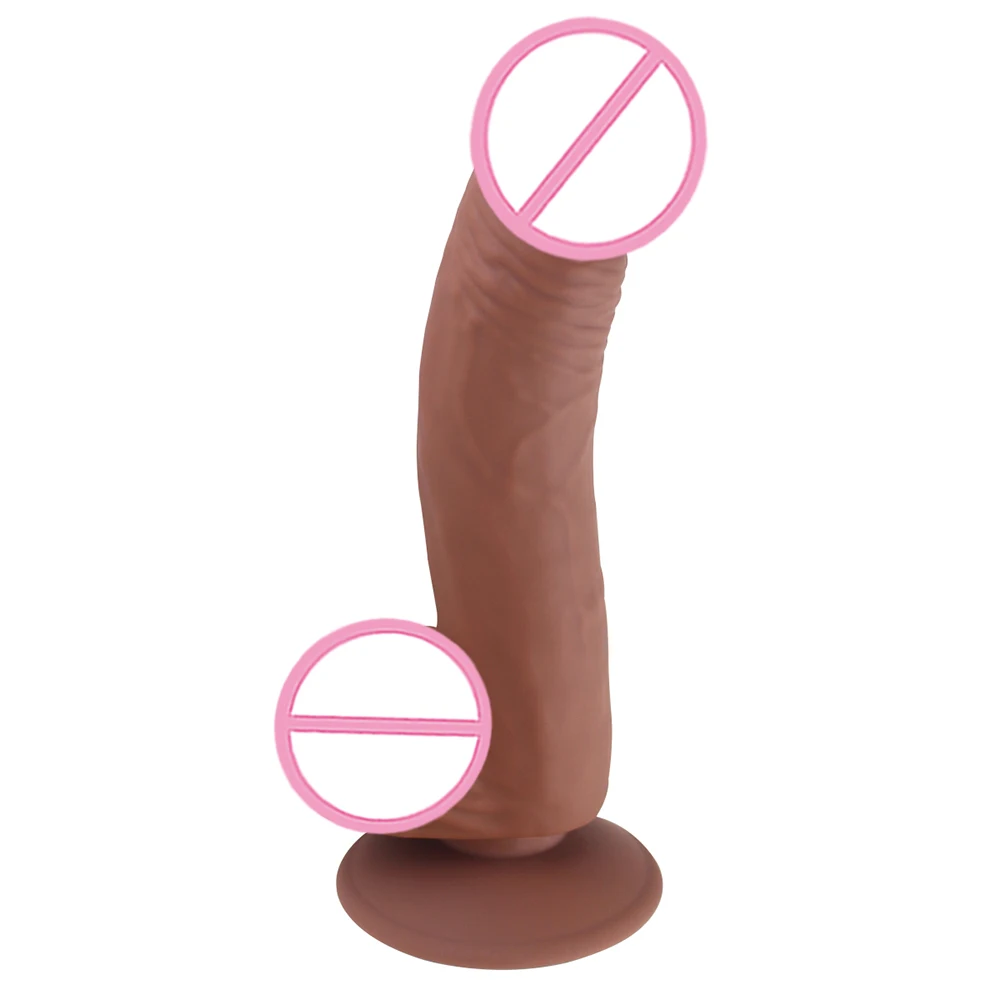 
Free Sample Lifelike Medical Silicone G Spot 6.5 Inch Powerful Sex Toy Suction Cup Dildo 