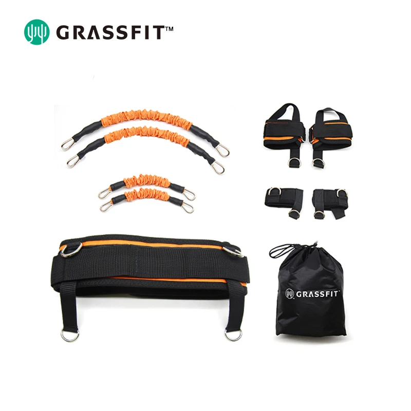 Heavy Duty Fitness Workout Leg Strength Exercise Elastic Reliable Boxing Resistance Bands Vertical Bounce Waist Trainer Suit