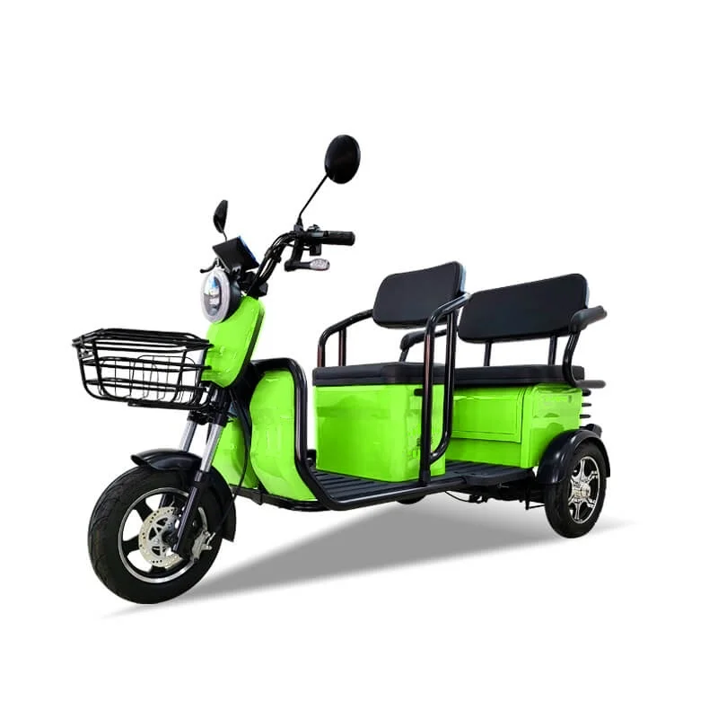 For leisure electric bike with basket for old people electric tricycle adult city fat tire electric trike