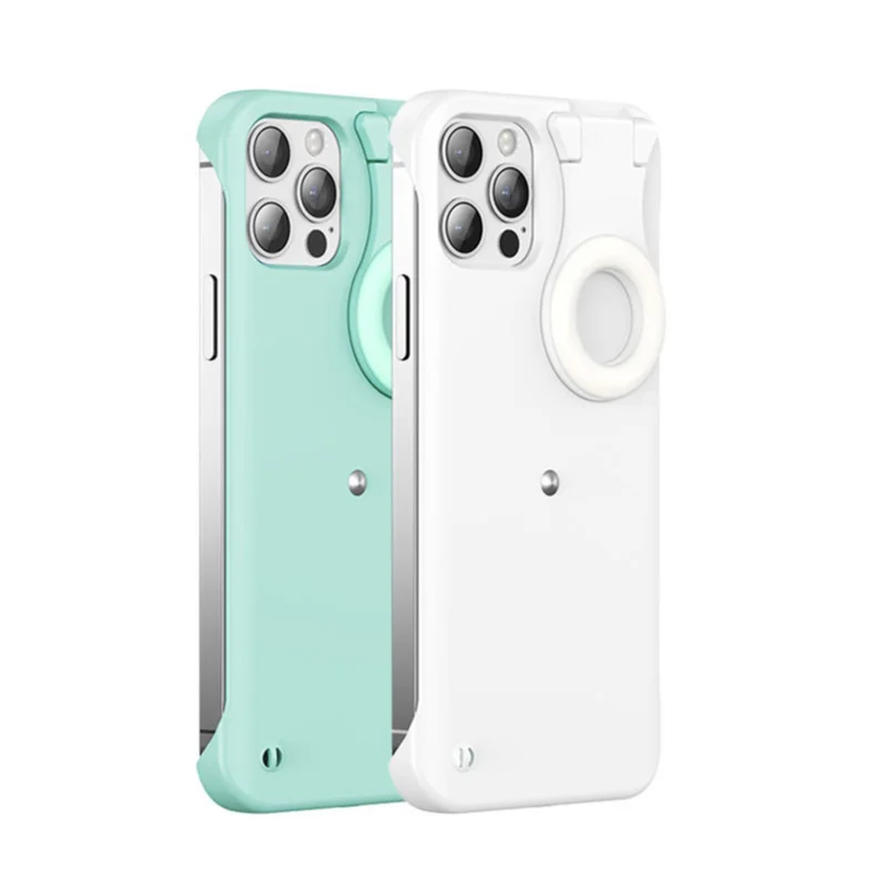 LED Selfie Light Phone Case For iPhone 12 Pro  With Invisible Fill Light Up Phone Cases Ring Light Phone Case 2021