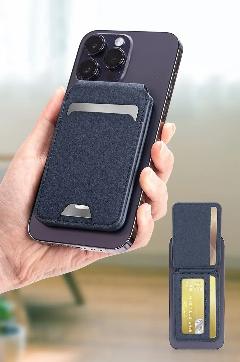 Leather Magsafe Card Holder Wallet with Strong Magnet for iPhone 14/14 Plus/14 Pro/14 Pro Max and 13/12 Series
