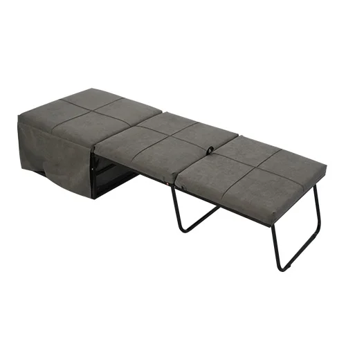 Modern Style Simple Line  Home Furniture Comfortable Cheap Single Metal Folding Ottoman Bed for Hotel