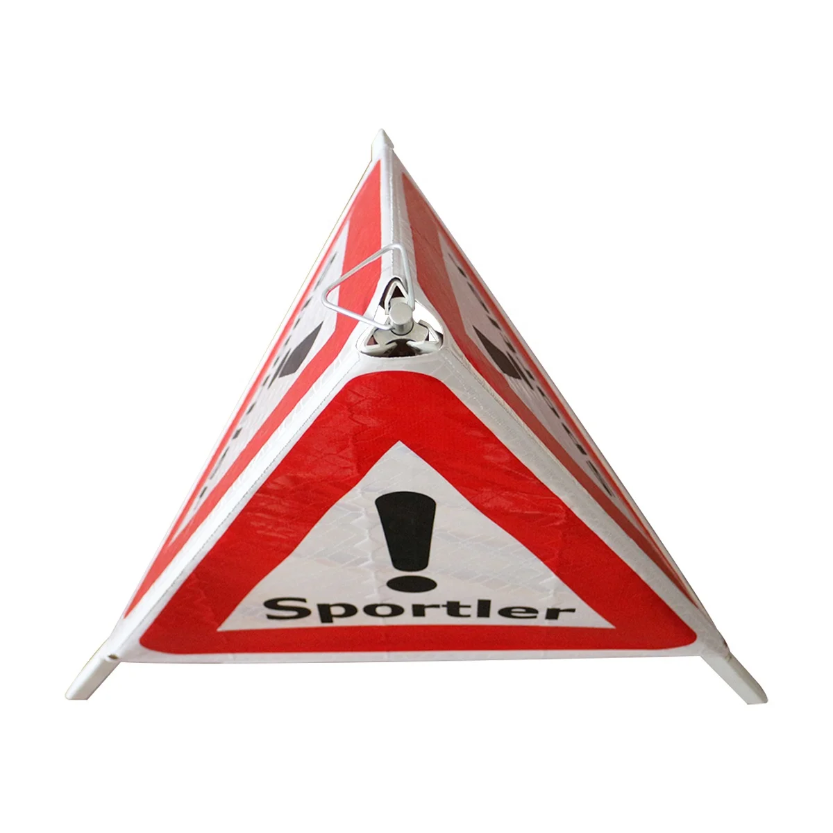 China Factory Direct Hot Sales Foldable Portable roll up signs Tripod Warning Triangle Sign Warning Tent Caution Sign
