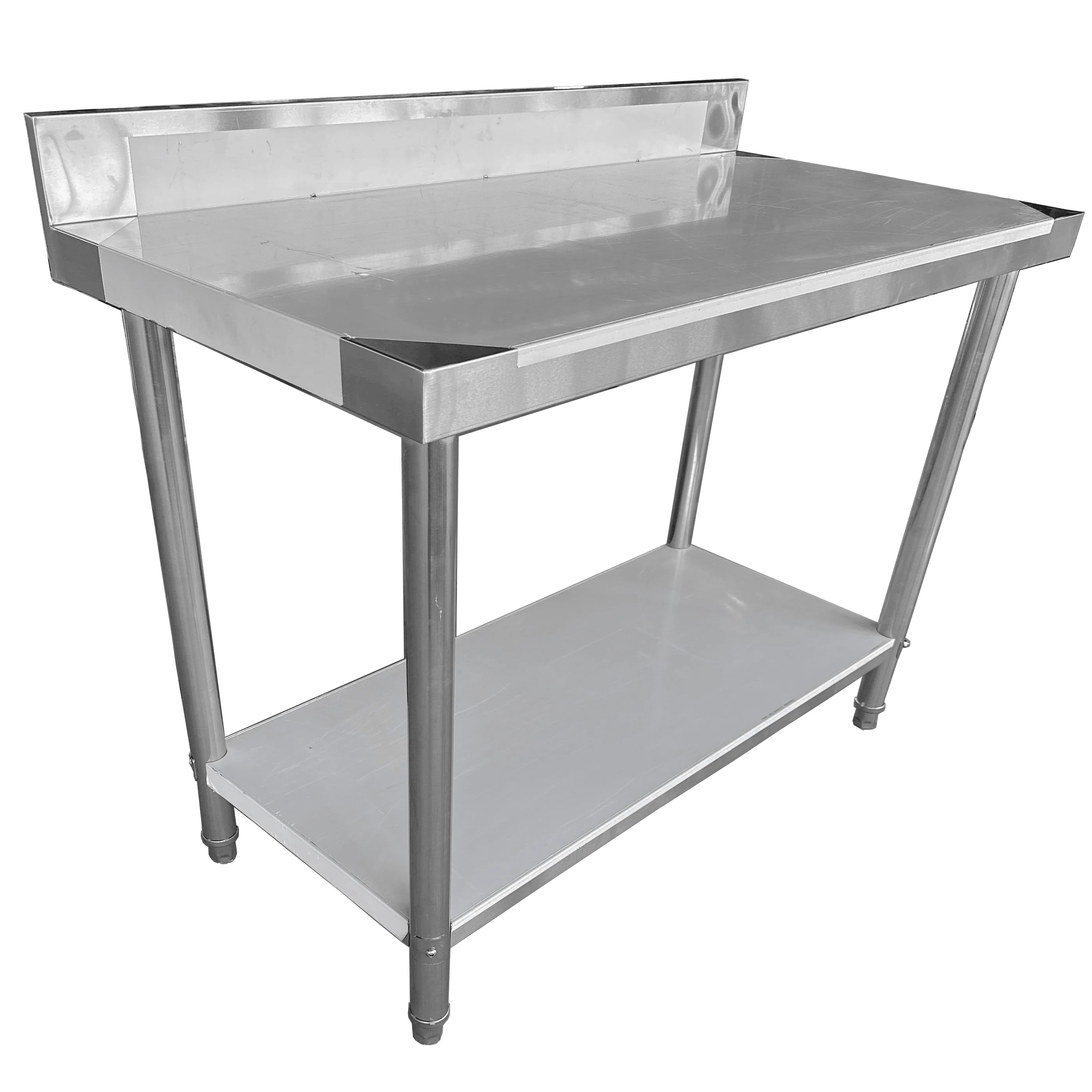 Assembled Stainless Steel Double-deck Work Table for Hotel restaurant