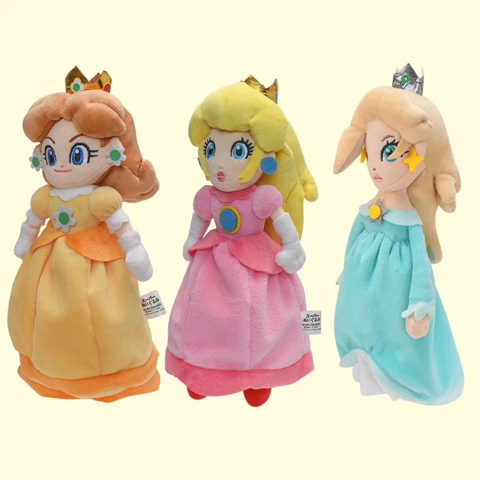 YWMX 25cm Super Mario Princess Plush Doll Stuffed Figure Cartoon Pink  Yellow Daisy Blue Princess Wholesale