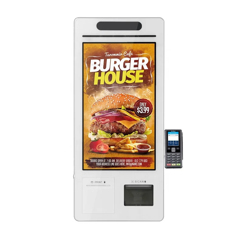 Smart Service Equipment Thermal Printer Ticket POS Pay Self Food Order Machine