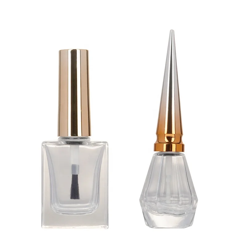 Customized 10ml 15ml Empty Uv Gel Nail Oil Glass Nail Polish Bottle For Nail Polish Gel empty glass bottle