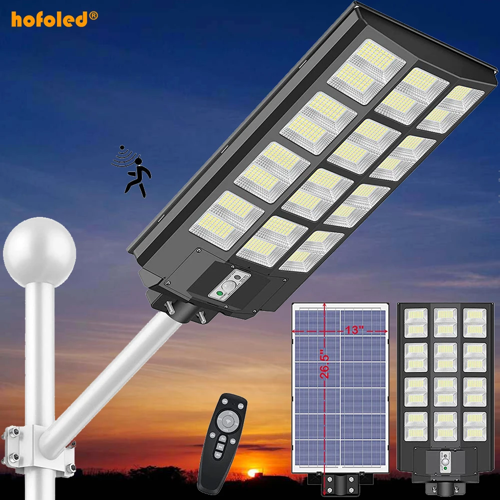 High Lumen Waterproof IP65 Solaire Lampe Dusk to Dawn Solar Powered Garden Lighting Solar Outdoor Light with Remote Control