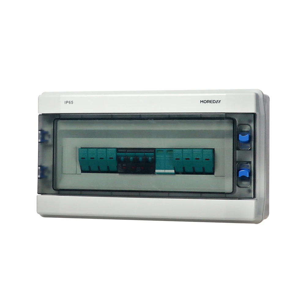 Solar PV Array Combiner Box For 4 String 4 in 1 out Customizable Solar Panel DC 600V 1000V  With DC MCB SPD FUSE