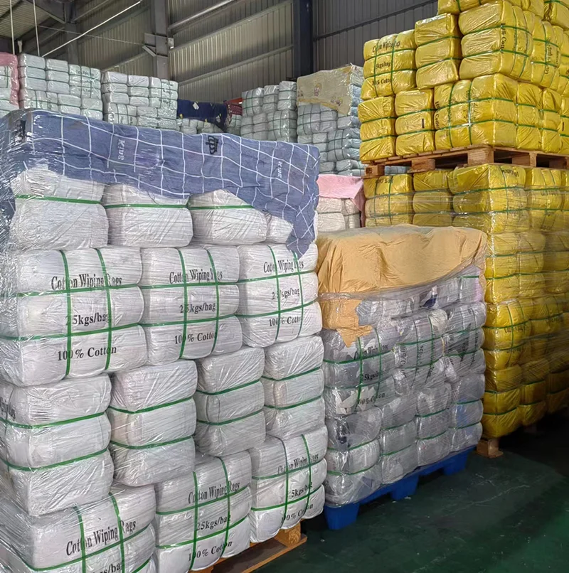 Wiping Cloth Garment Scraps Wiping Cloth White Color Used T Shirt Rags Painter Wiping Cotton Rags