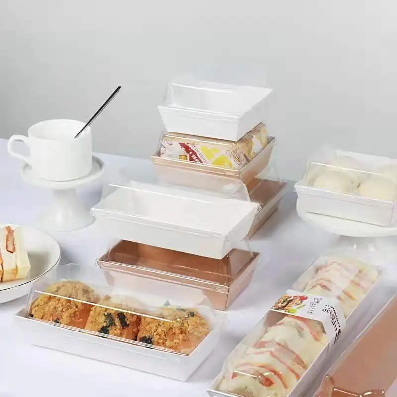 Pastry desserts plastic tiramisu dessert cake plastic packaging box