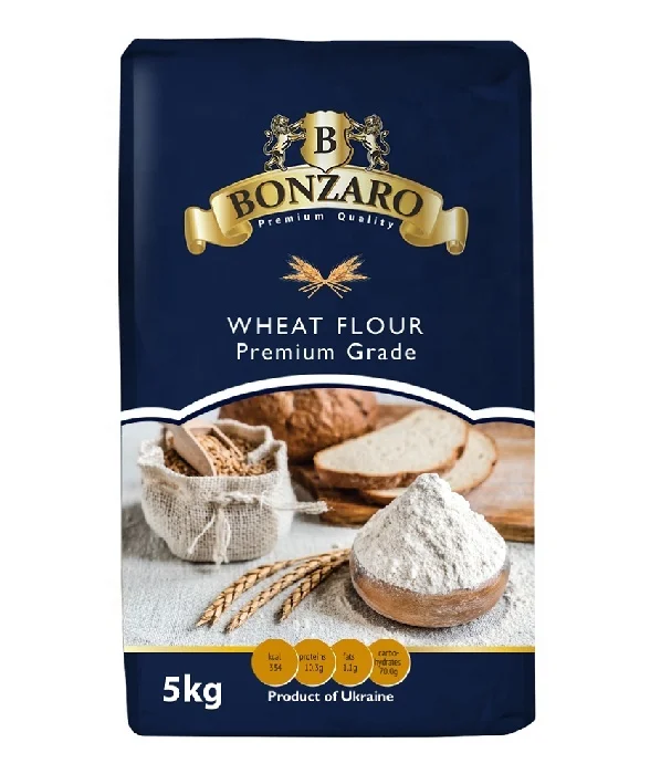 Premium Grade Wheat flour BONZARO 5kg, Ukraine origin