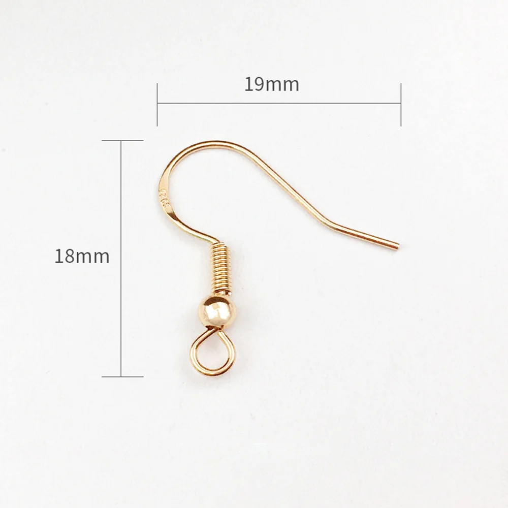 Earrings Carven 925 Silver color Copper Ear Wires Earrings Hook for DIY Jewelry Earrings Making Supplies Accessories