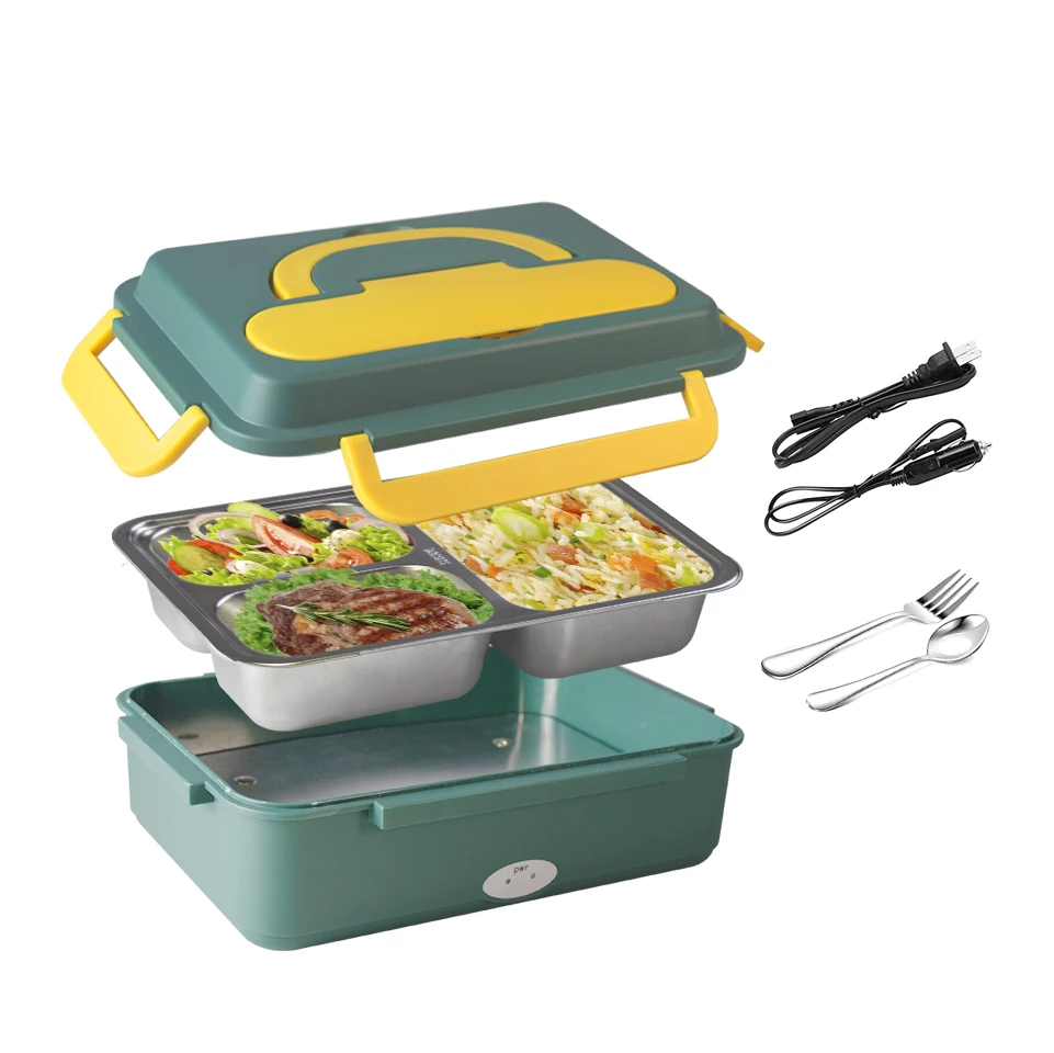 New portable 304 stainless steel multifunctional electric heating element 12v 24v electric lunch box food heater