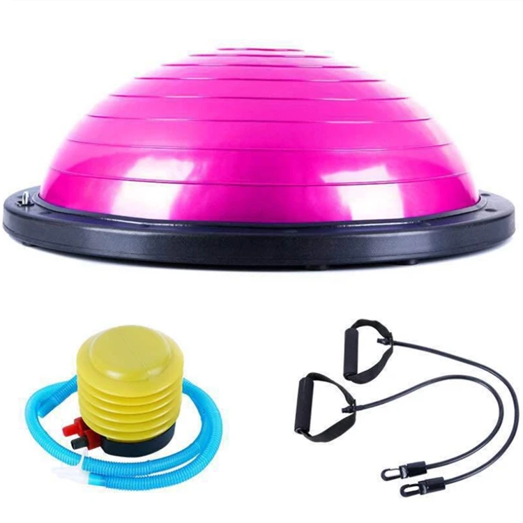 High Quality Anti Burst Floating Point Yoga Balance Half Ball With Handle