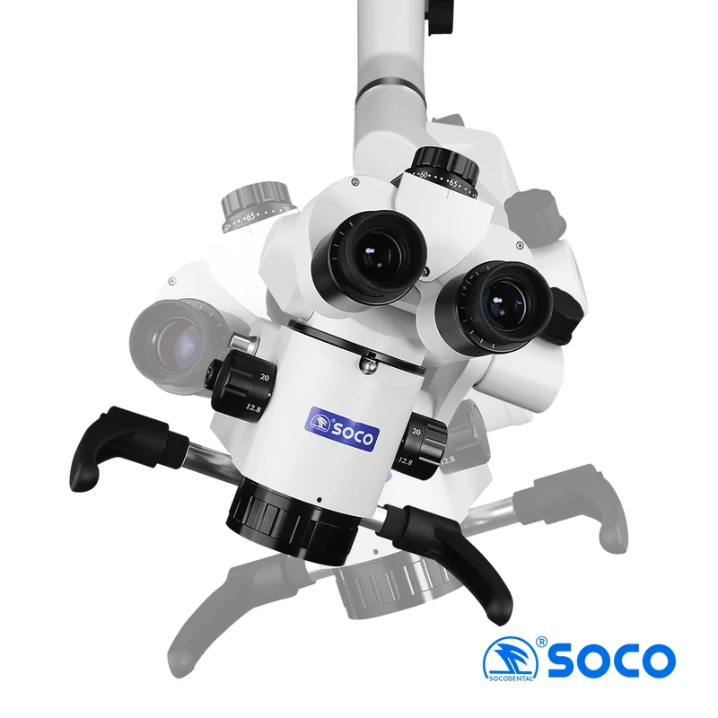 SOCO SCM600 0-180degree Binocular LED dental operating microscope in endodontics with camera with apochromatic