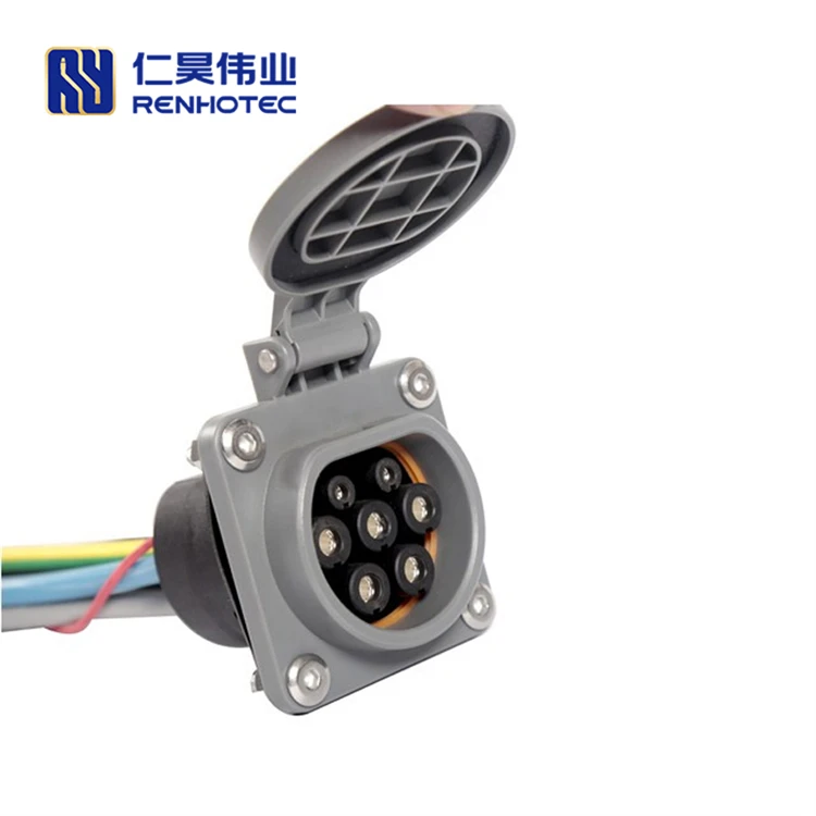 
 22 кВт EV разъем для зарядки Тип 2 16A 32A AC водонепроницаемый IP54 с кабелем 0,5 м  