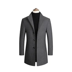 Wholesale trench coat 700g cashmere Comfortable and warm in winter veste longue homme mens wool coats