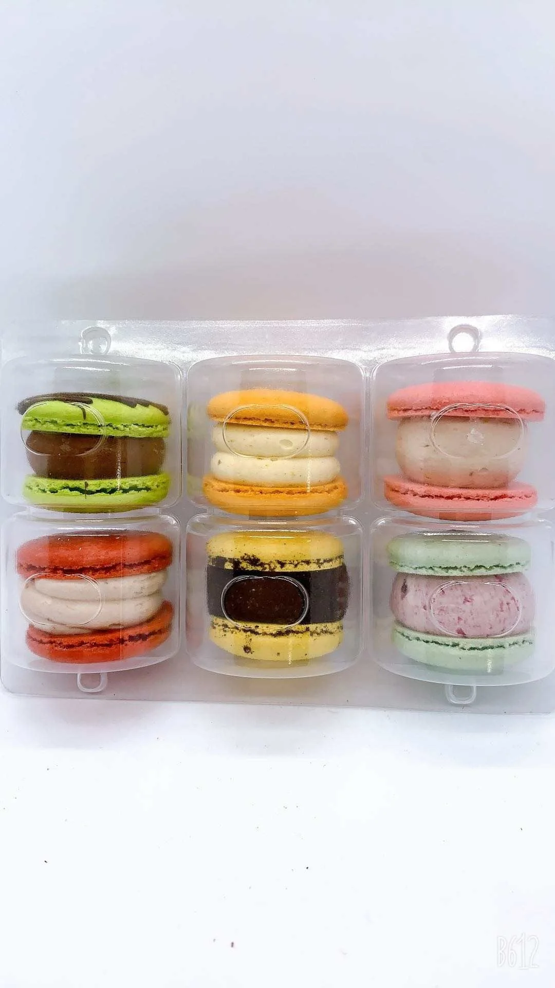 Food grade Custom Blister 6 Cavity Clear Plastic Macaron Tray for Big Macaron
