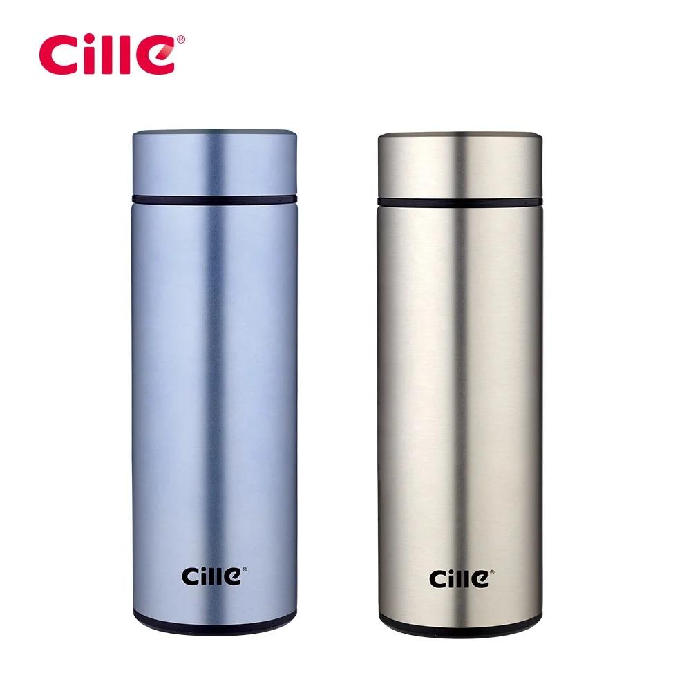 Cille 370 мл Спортивная вакуумная Изолированная фляжка для кофе на заказ с двойными стенками 18/8 304 бутылка для воды из нержавеющей стали для офиса и путешествий