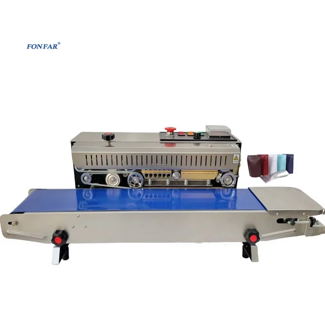 Continuous Plastic Bag Sealer / Continuous Bag Sealer / Continuous Band Sealer with LOT MFD EXP