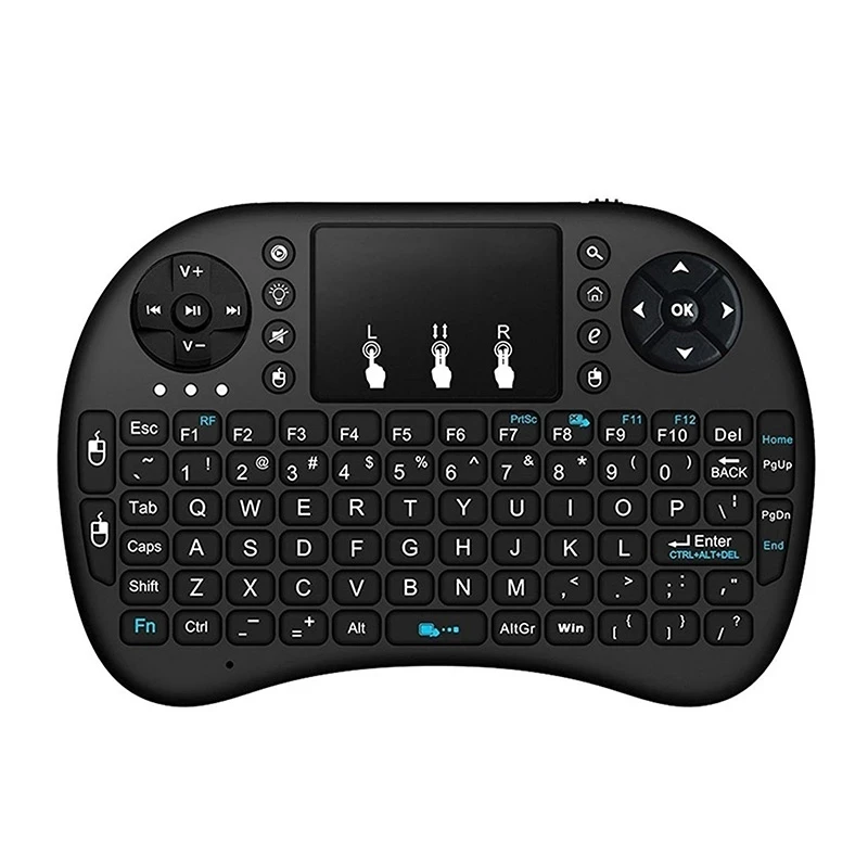 2.4G Wireless Keyboard Portable Touchpad Color Backlit Air Mouse I8 Mini Wireless Folding Keyboard for Android TV Box