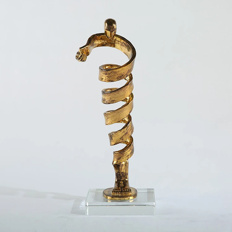 
wholesale decoration modern golden home accessories metal decoration items 