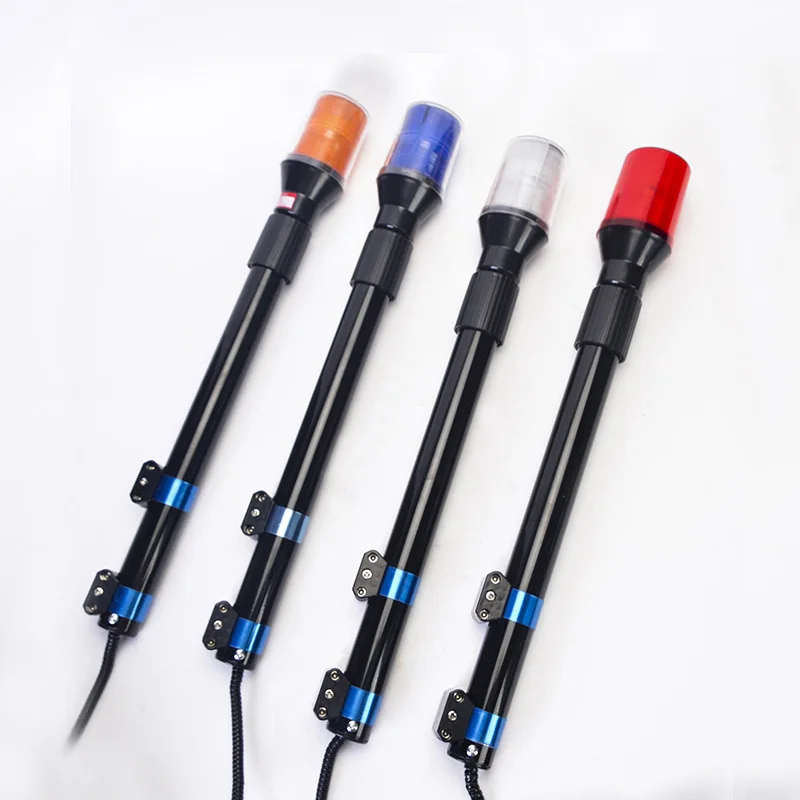Motorcycle Retrofitted Pole Light LED Flash Patrol Alarm Light Traffic Safety Warning Light