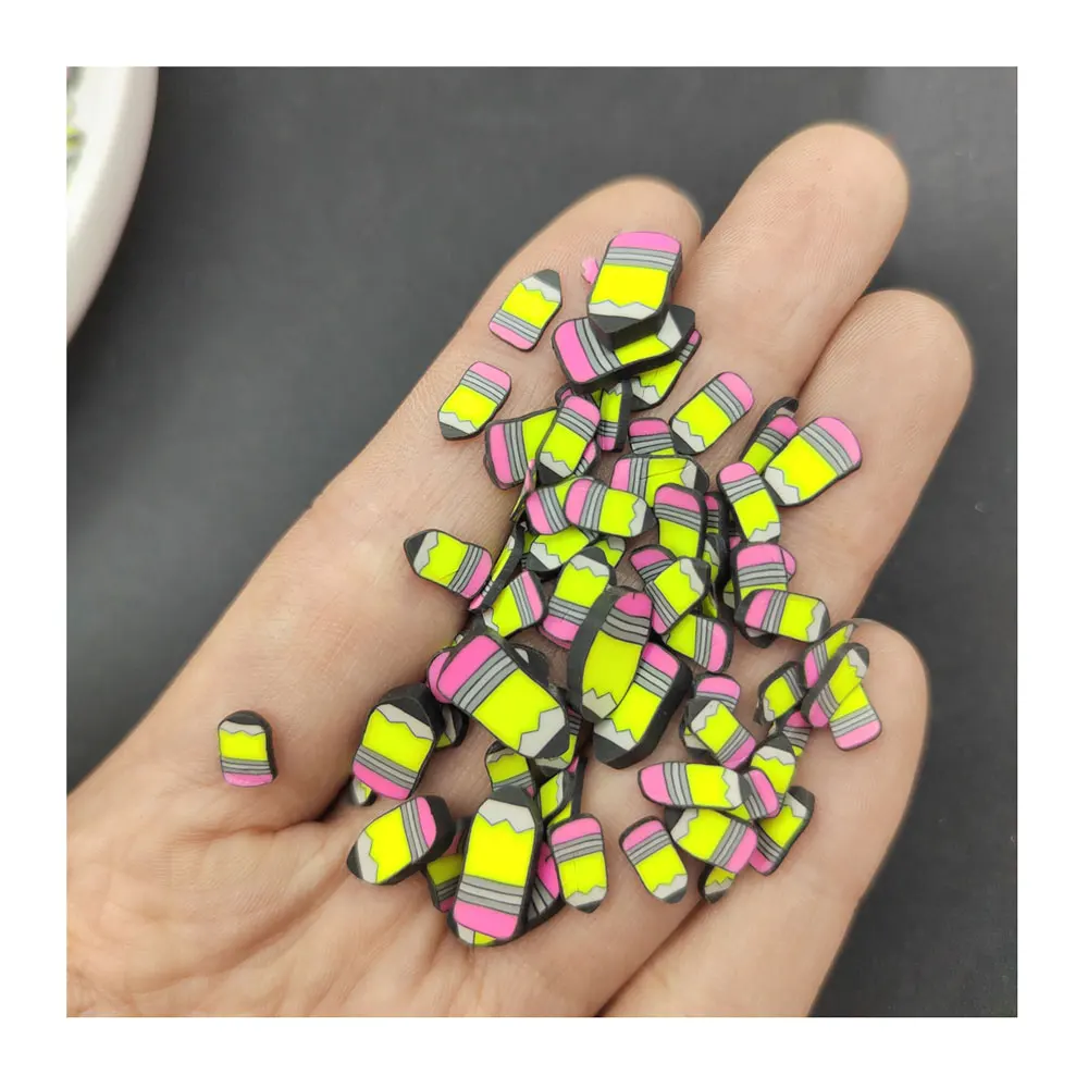 Товары для учебы полимерная глина 5 мм 10 линейка-карандаш ластик доска ломтики автобуса наполнитель слайма обратно в школу декор