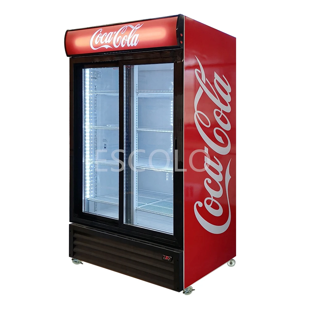New Design Storage Drinks Showcase Upright Beer Beverage Cooler Fridge With Glass Doors