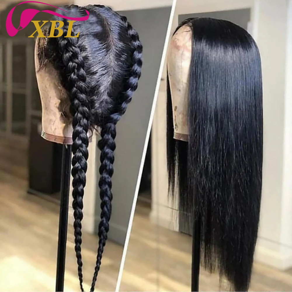 XBL New Arrival 360 Lace Silky Straight Human Hair Lace Front Wig Real Human mink brazilian vrigin hair wig for baby hair