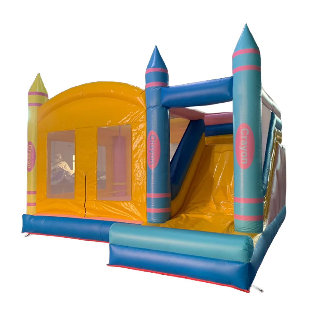 Commercial dry bouncer slide combo inflatable bouncy moonwalk jumping castle bounce house for kids adults