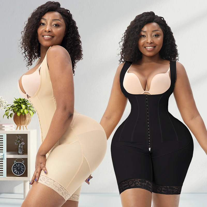 Women Bbl Liposuction Medical Compression Garment Tummy Control Lace Shapewear Columbian Post Op Surgery Curvy Faja Para Mujer