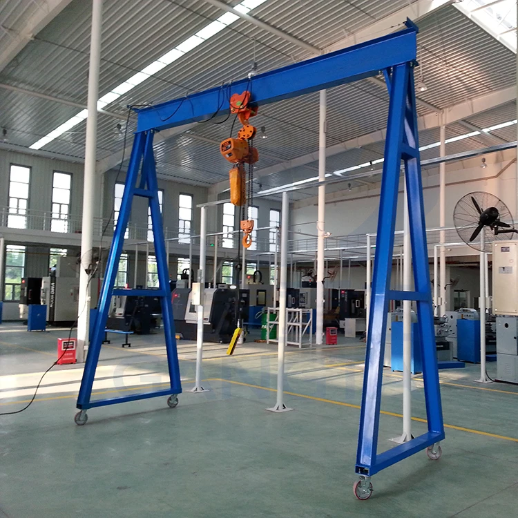 2 tons mobile gantry crane Electric mobile gantry crane for small factories 1T H3.5M