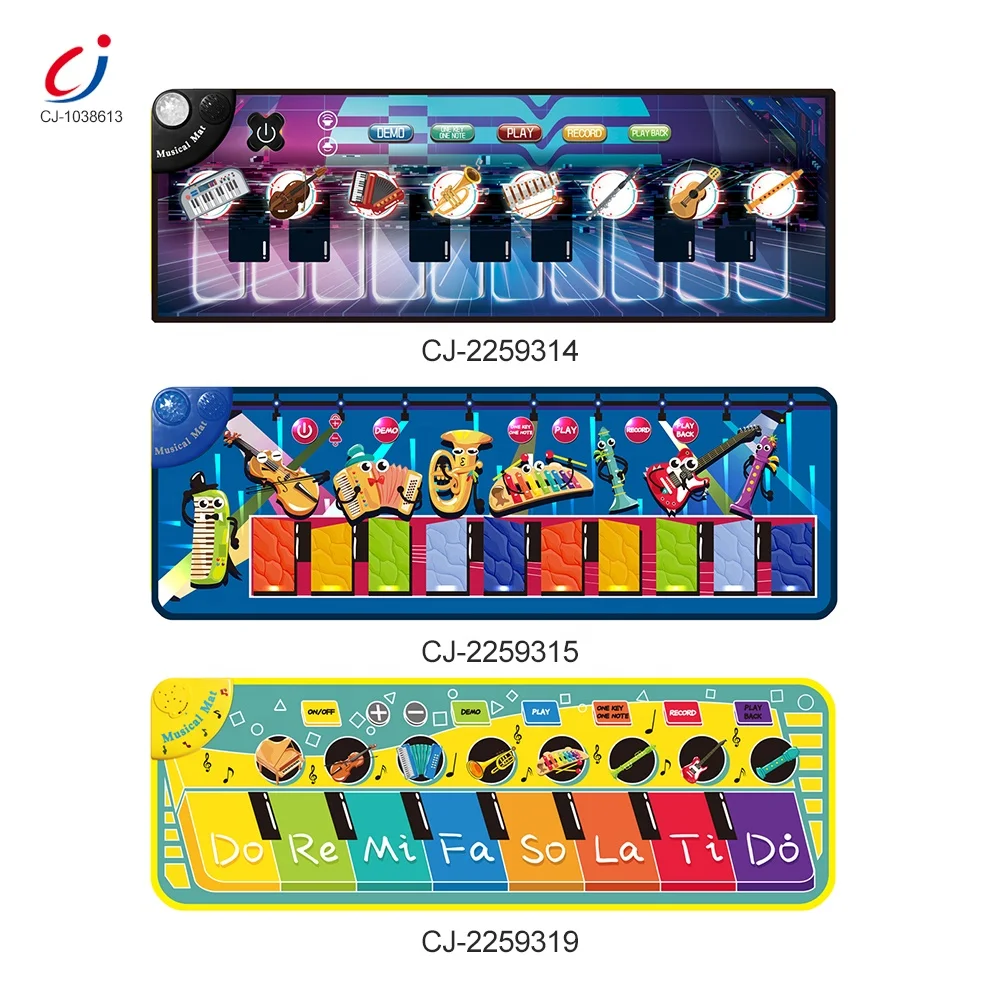 Chengji electric piano baby floor mat kids musical instrument dancing playmat foldable keyboard piano carpet toys
