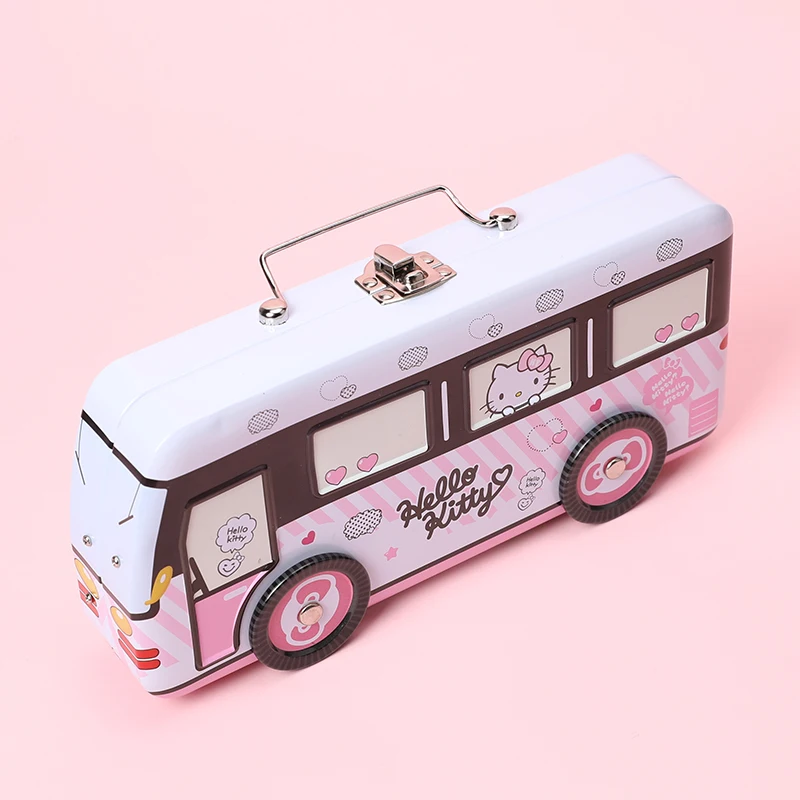 Topsthink рисунок «Hello kitty» 3 слоя металлический пенал доя карандашей, пенал для Портативный ручки школьный автобус школьный пенал для девочек