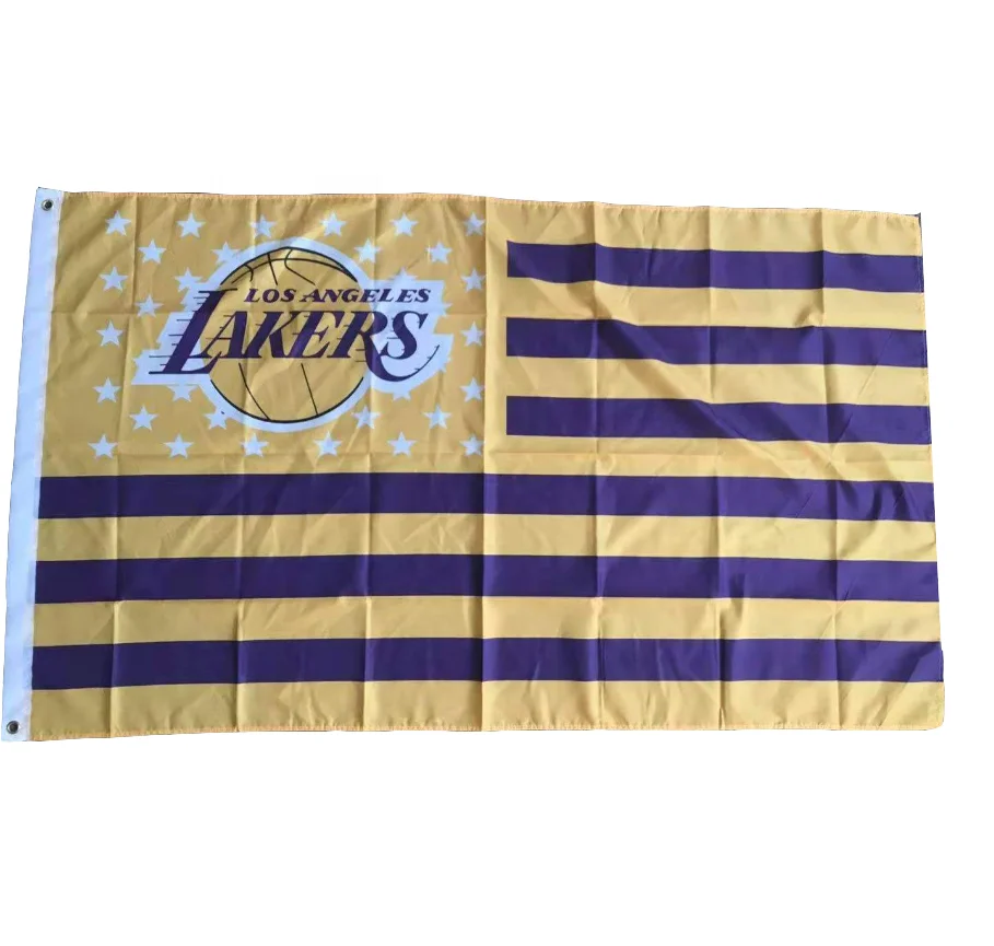 NBA Fans Team Flags Custom Size Polyester Advertising Flags For World Cup Team Flags