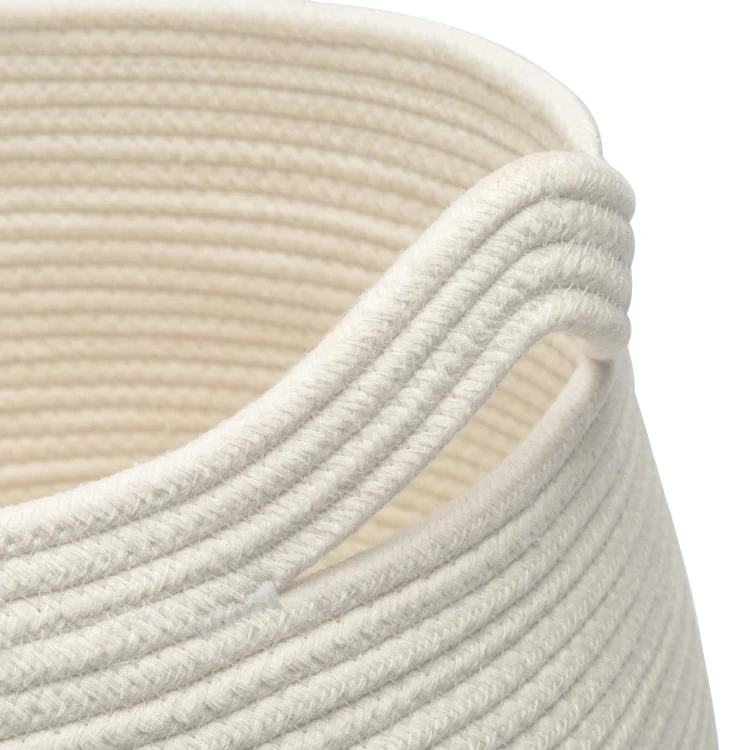 Storage Rope Hamper for Camp Laundry Use Hangtag + PE Foldable Coiled Laundry Square Cotton Storage Dirty Clothes All-season 1pc