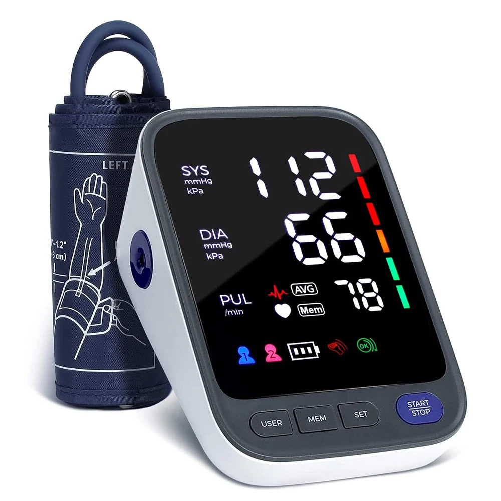 Factory supply new self developing Household Large Electronic LCD Blood Pressure Monitor